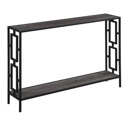 CONVENIENCE CONCEPTS 47.25 x 9 x 29.25 in. Town Square Metal Frame Console Table, Weathered Gray & Black HI2540205